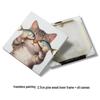 Modern Minimalist Kitten Cartoon Decorative Canvas for Living Room & Restaurant Wall Hanging