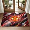 Manchester United Design Krystallfløyel Teppe Myk Dekorativ Matte for Soverom Inngang