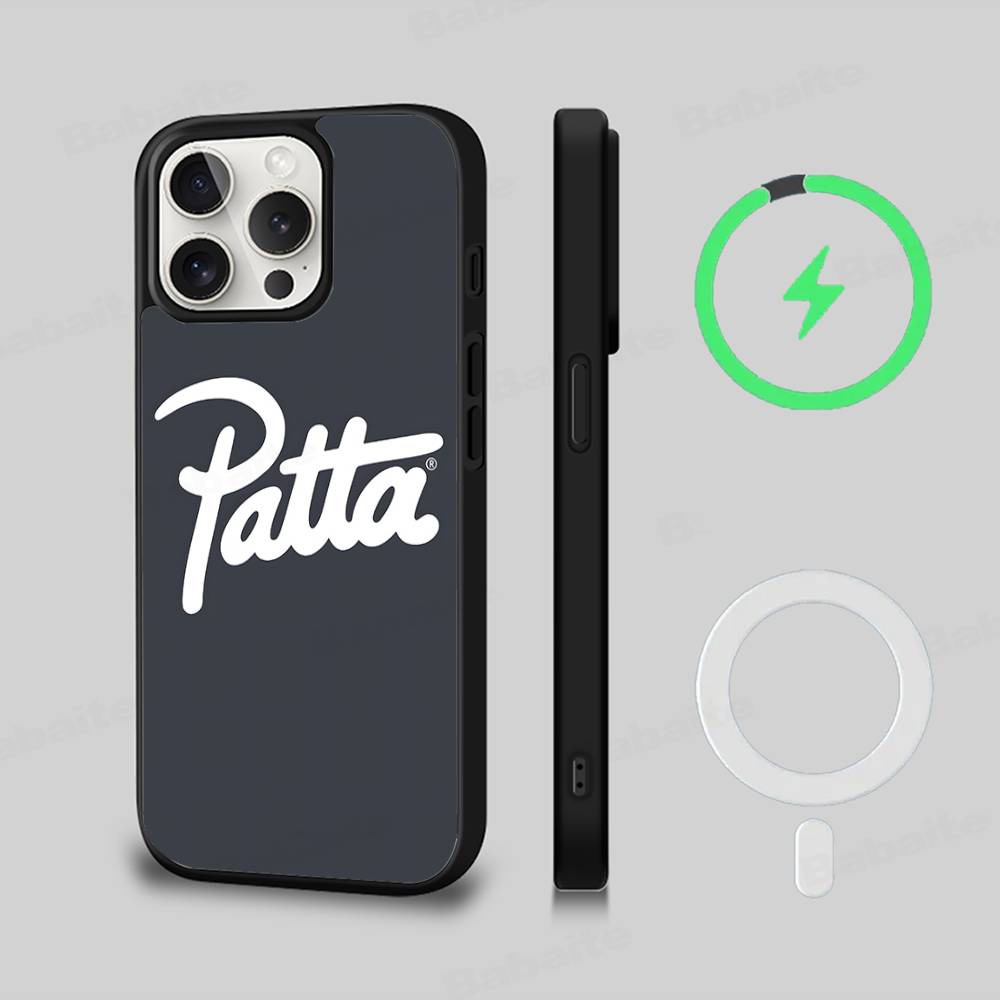 

Fashion P-patta Magnetic Phone Case For IPhone 16 15 14 13 12 11 17 Pro Max Plus Wireless Charge Cover iPhone 15 plus