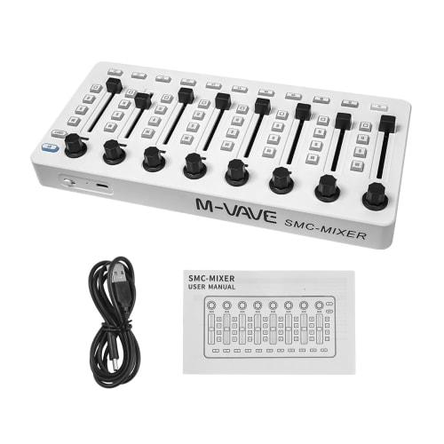 Btuty MIDI Control USB MIDI Controller Mixer, MIDI Mixing Console with 43 Buttons, 8 Knobs, and 8 Push Buttons, BT Connection, Battery/Type-C Power Su