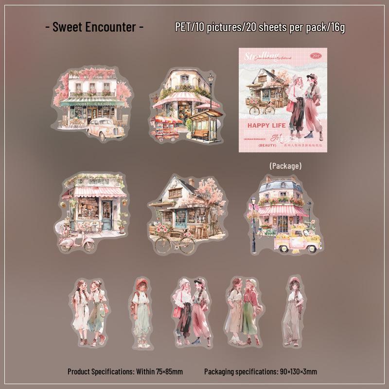 Ketchup Girl City Stroll Character Sticker Memo Pack, 6 Styles