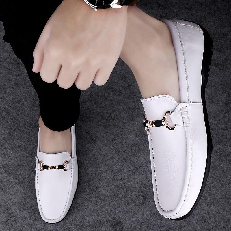 Fashion Men Casual Shoes Breathable Genuine Leather Loafers Business Office Shoes For Men Driving Moccasins Comfortable Slip On Shoes