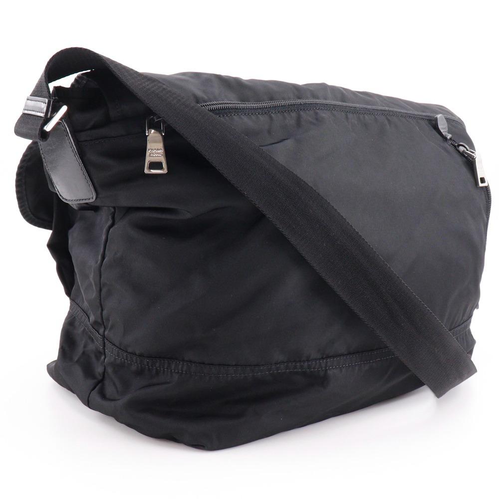 PRADA Shoulder Bag Messenger bag NERO black Nylon unisex Used