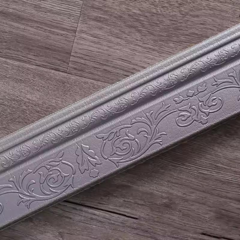 1PC 2.3m/90.55inch Self-adhesive 3d Three-dimensional Skirting Wall Sticker TV Background Wall Frame Edge Sealing Strip Foam Wai