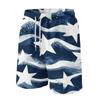 Men's Casual Drawstring Waist Shorts with Star and Wave Print Lightweight Summer Beach Shorts for Everyday Wear