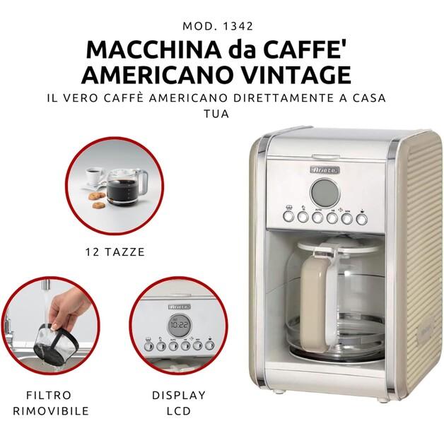 Coffee Maker Ariete 1342 Vintage Beige