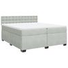 VidaXL Sommier à lattes de lit et matelas Gris clair 200x200cm Velours 3286414