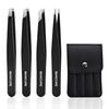 Xiaomi Stainless Steel Eyebrow Tweezers Black Set Makeup Tools for Eyelash Grafting, Eyebrow Shaping Beard Plucking Hair Removal