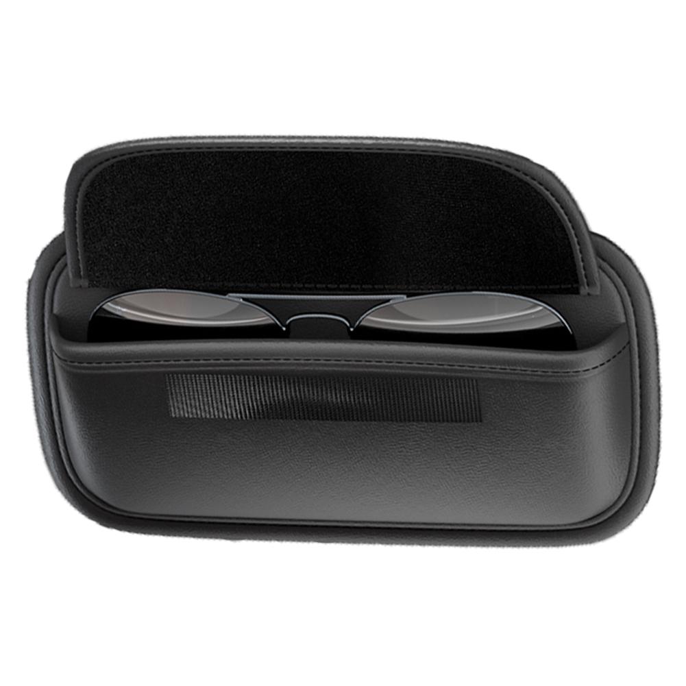 Car Glasses Box Eyeglass Case Universal Sun Visor Car Sunglass Case Protective Auto Eyeglasses Organizer Box Car Accessories
