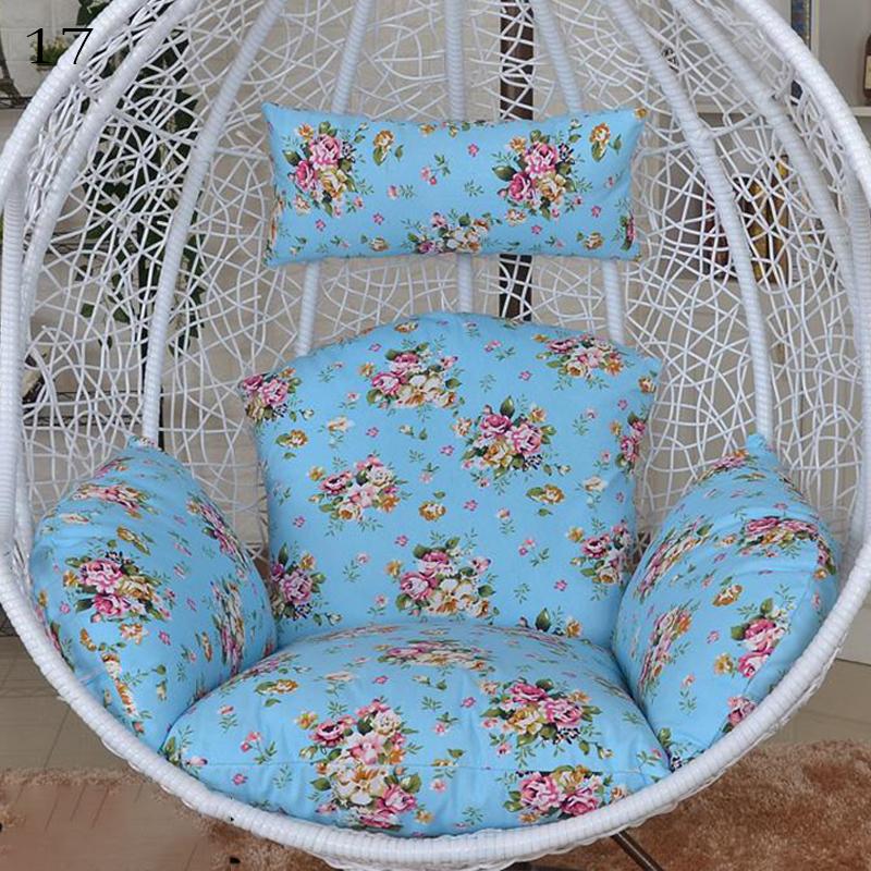 Hanging Swing Egg Chair Cushion Cover Patio Large Round Papasan Chair Pad Cover Empty (No Filling) Garden Lounger Cushion Cover