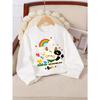 Girls Soft Crewneck SweatshirtCute Cartoon Bull Rainbow Print Design with Cute Creative Print, Casual All-Match for Fall Winter, Ideal Holiday Present