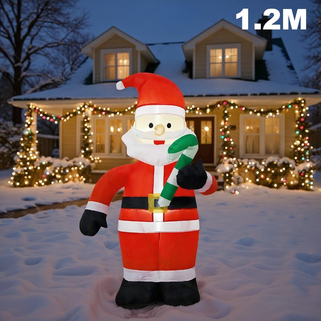 210cm Giant Nutcracker Soldiers Inflatables Christmas Decoration 2026 LED Light Blow Up Outdoor Garden Statues New Year Decor