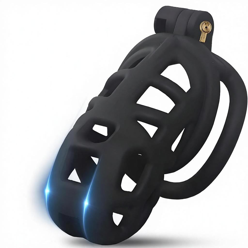 Resin Chastity Cage 4 Different Size Rings Sex Toys Invisible Lock 2 Keys Male Retention Made in China