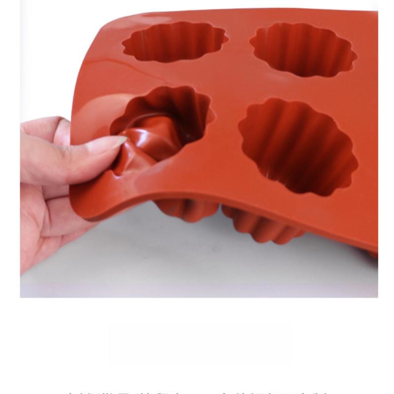 1Pcs Muffin Cupcake Baking Tray Bordelais Fluted Cake Pudding Mold 8/18 Holes Caneles Silicone Mold Diy Baking Kitchen Accessory