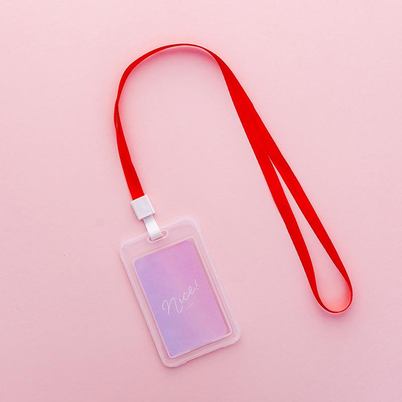 Cartoon Cat Plastic Card Holder ID Card Sleeve Credit Cover Case Retractable Reel Lanyard Identity Bank Card Case