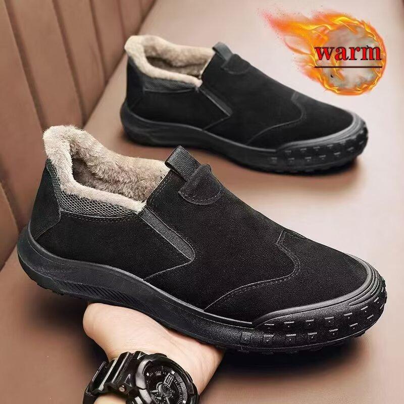 Autumn and Winter Casual Men's High Top Workwear Shoes, Dirt Resistant and Waterproof Boots, Retro Suede Men's Boots