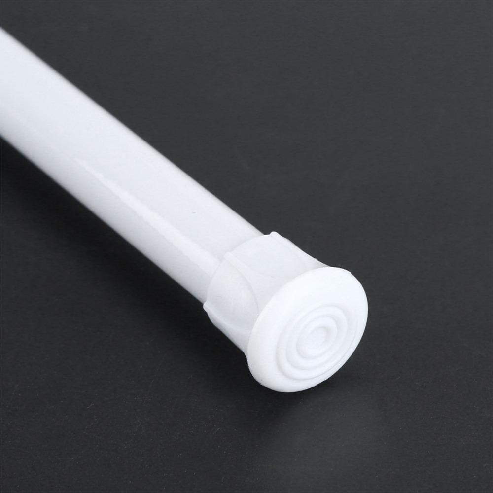 No Drilling Adjustable Shower Rod Carbon Steel Telescopic Rod Pole  Shower Curtain
