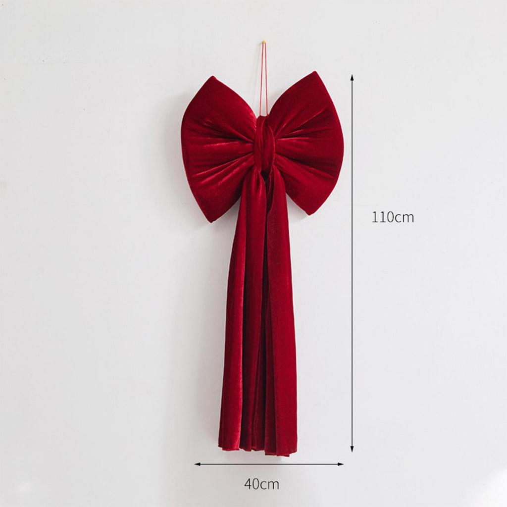 Large Red Bow Tree Topper, Christmas Bow for Tree, Hotel and Mall Decoration