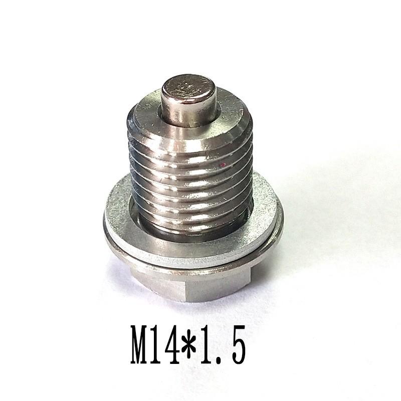 M14 X 1.5 M12 M16 M18 M20 M24 Magnetic Stainless Steel Oil Drain Plug Sump Drain Nut Bolt with 1 Silver  Gasket