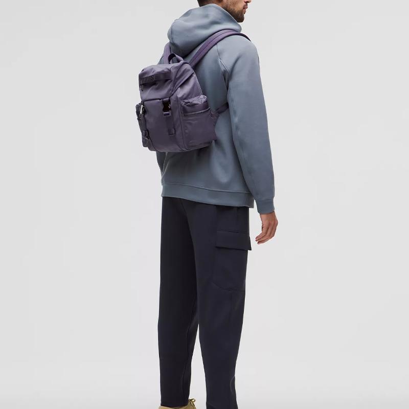 Lululemon Wunderlust 14L Solid Color Minimalist Flap Closure Nylon Mini Backpack Unisex Backpack Purple LU9B23S-069322