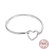 Bracelet S925 Sterling Silver Original 17-20CM Stars Moon Airplane Globe Zircon Bracelet Fit Charm DIY Bead Birthday Jewelry Gift