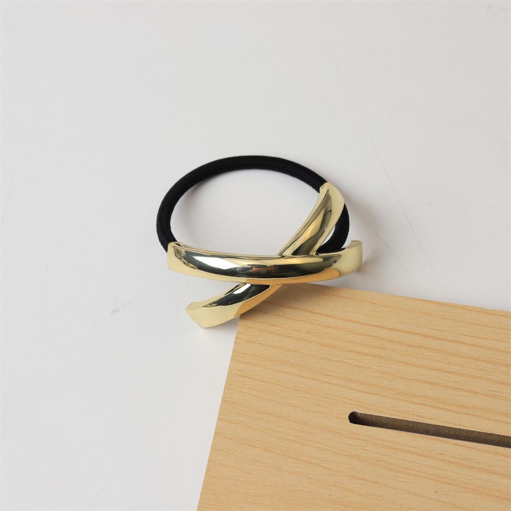 Shiny Alloy Hair Rope: Durable, Color-Retaining Elastic Hair Accessory for Women