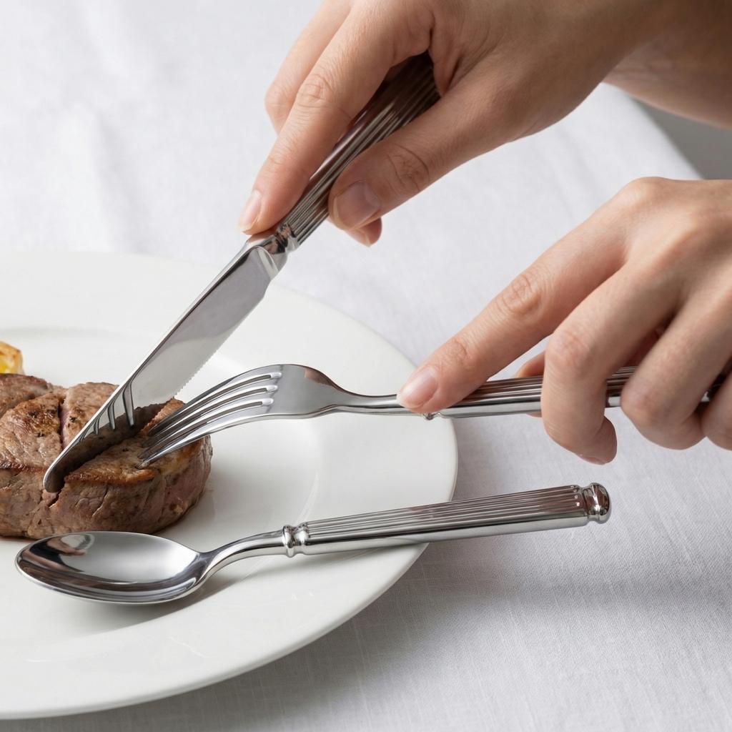 4PCS Stainless Steel Knife, Fork, Spoon Creative Set