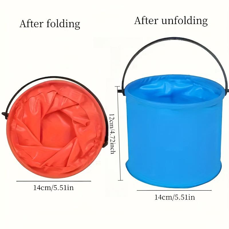 5pcs/set Mini Collapsible Beach Bucket - Portable PVC Watering Can for Outdoor Travel Camping Beach Water Games