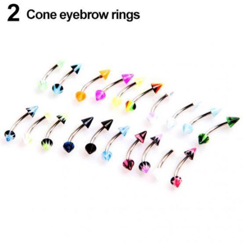 Ball Cone Dice Rhinestone Eyebrow Lip Tongue Nose Navel Belly Button Rings