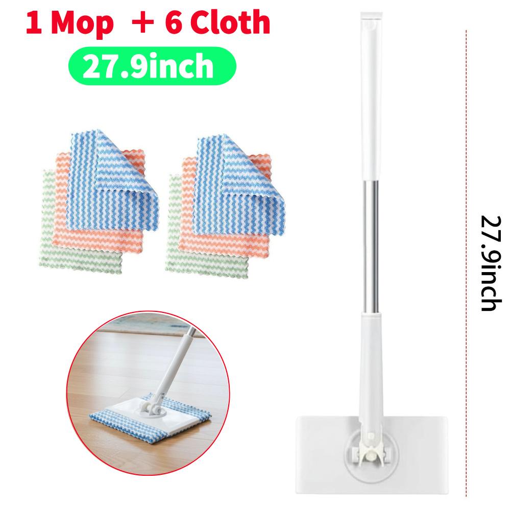 

Dust Removal Mop with Reusable Disposable MicroFibre Electrostatic Floor Cloths for House Wall Bathroom Toilet Corners Cleaning