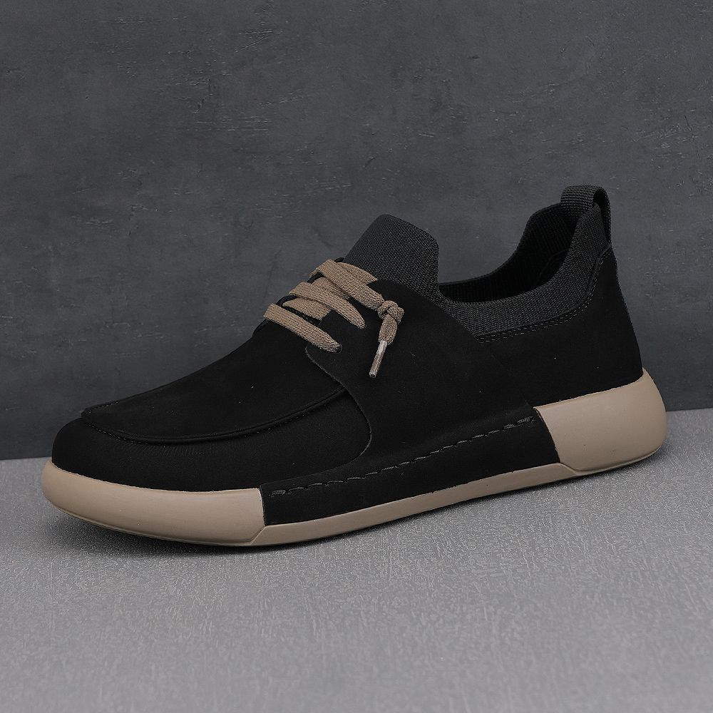 

Spring men s shoes low-top lace-up men s lazy shoes soft leather lightweight casual shoes men s shoes fashion single shoes 39