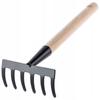 KADAX Metal Garden Rake 6-Tine Handle