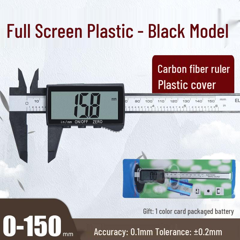 High-Precision Digital Vernier Caliper for Jewelry & Crafts: All-Plastic Design, Ideal for Measuring Small Items like Bracelets and Pearls.