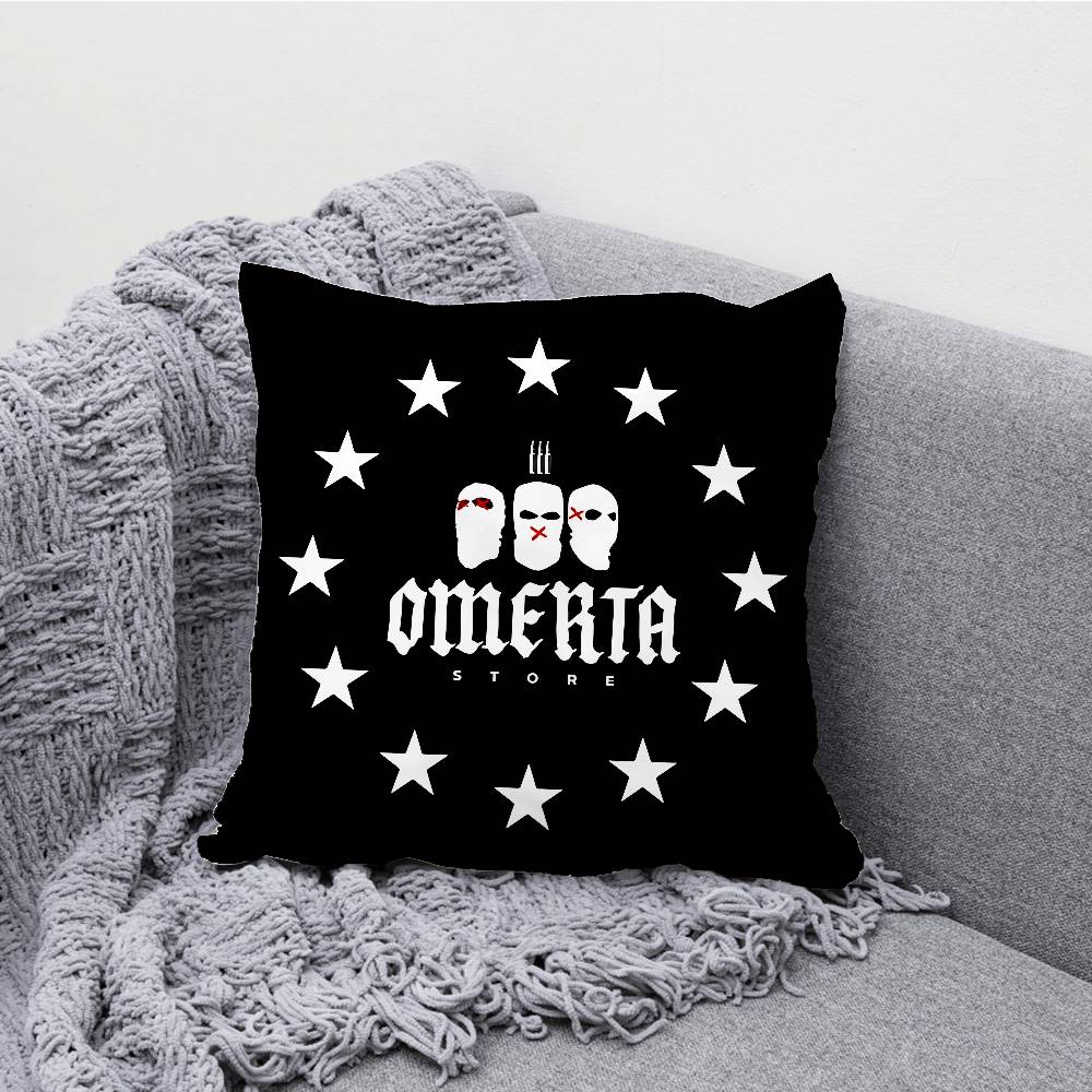 O-Omerta M-Maes Pillow Case For Sofa Decor Car Office Room Printing Cushion Cover Decorations and Protector