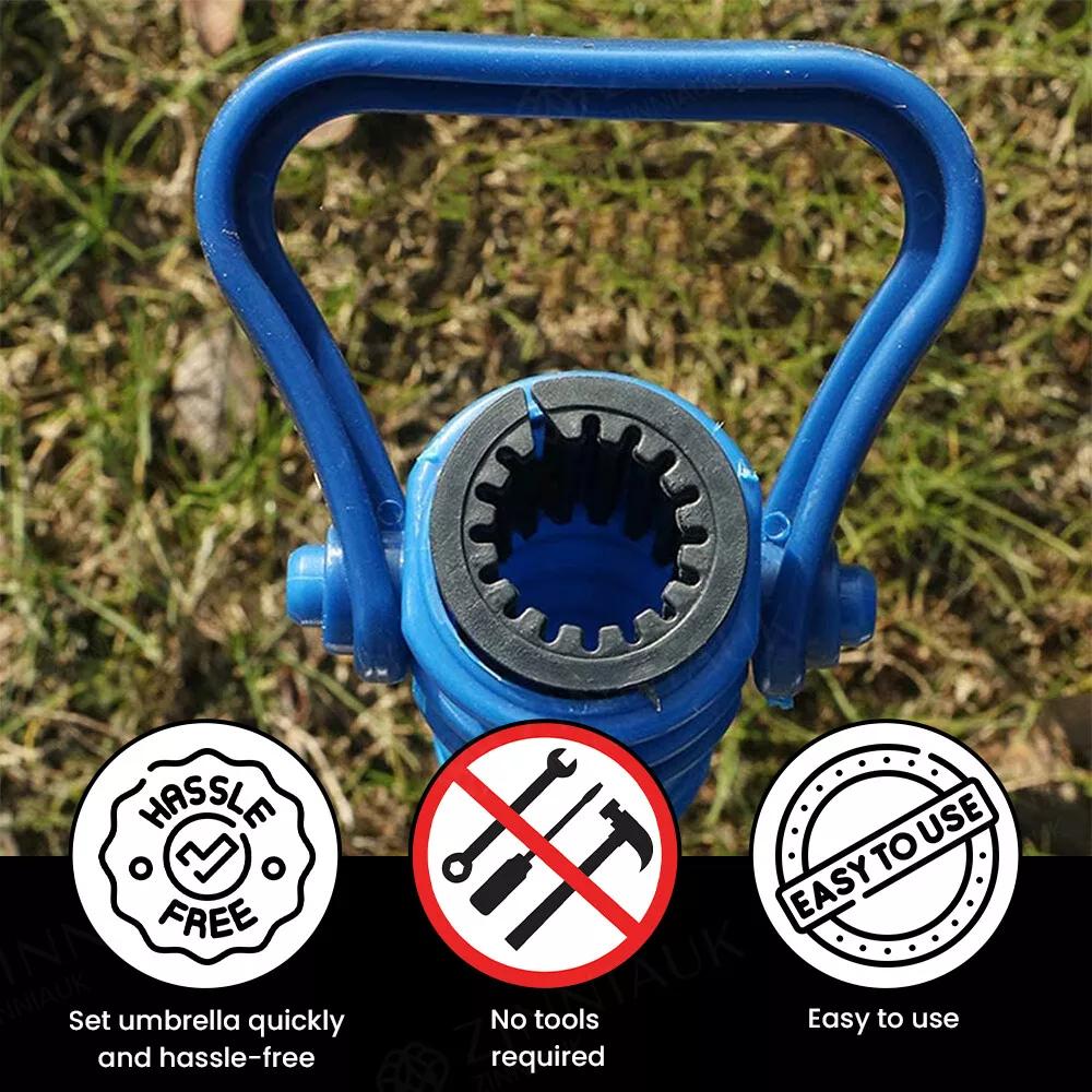Outdoor-Schirmbasis, verstellbar, Kunststoff, für Sonne, Strand, Terrasse, Regenschirm, Sand, Stretch-Ständer, Halter, Anker, Ständer, Spike, Auger, Keep Tools
