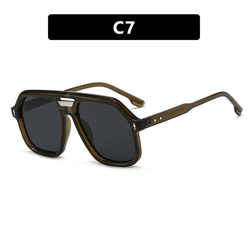 Classic Rivet Arrow Double Bridge Pilot Sunglasses Women For Men Vintage Sun Glasses Punk Popular Outdoor Driving Eyeglasses Uv