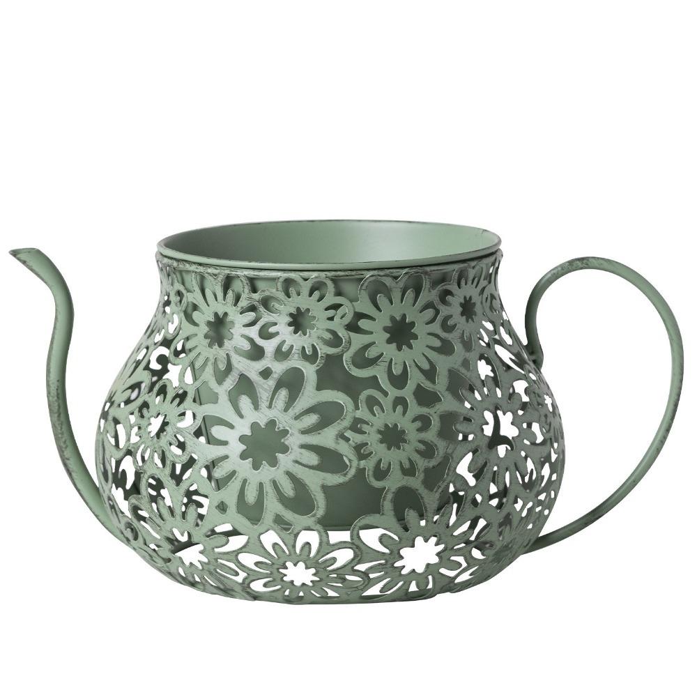 Floral Cutout Flower Pot Retro Decorative Flowerpot Ornaments Vintage Flowerpot Garden
