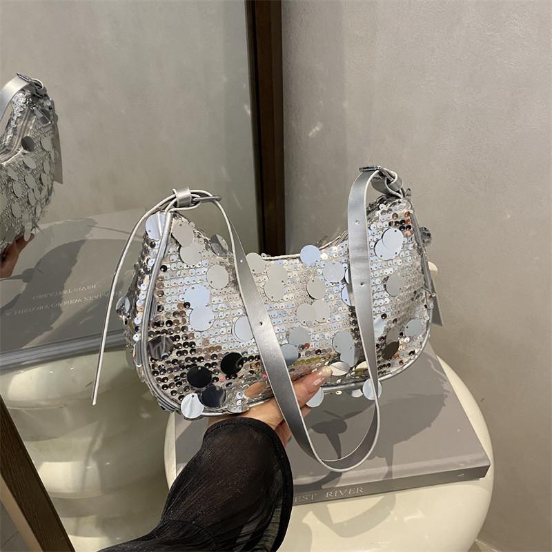 Acylic Small Clutch Bag With Sequins For Street Fashion And Daily Use