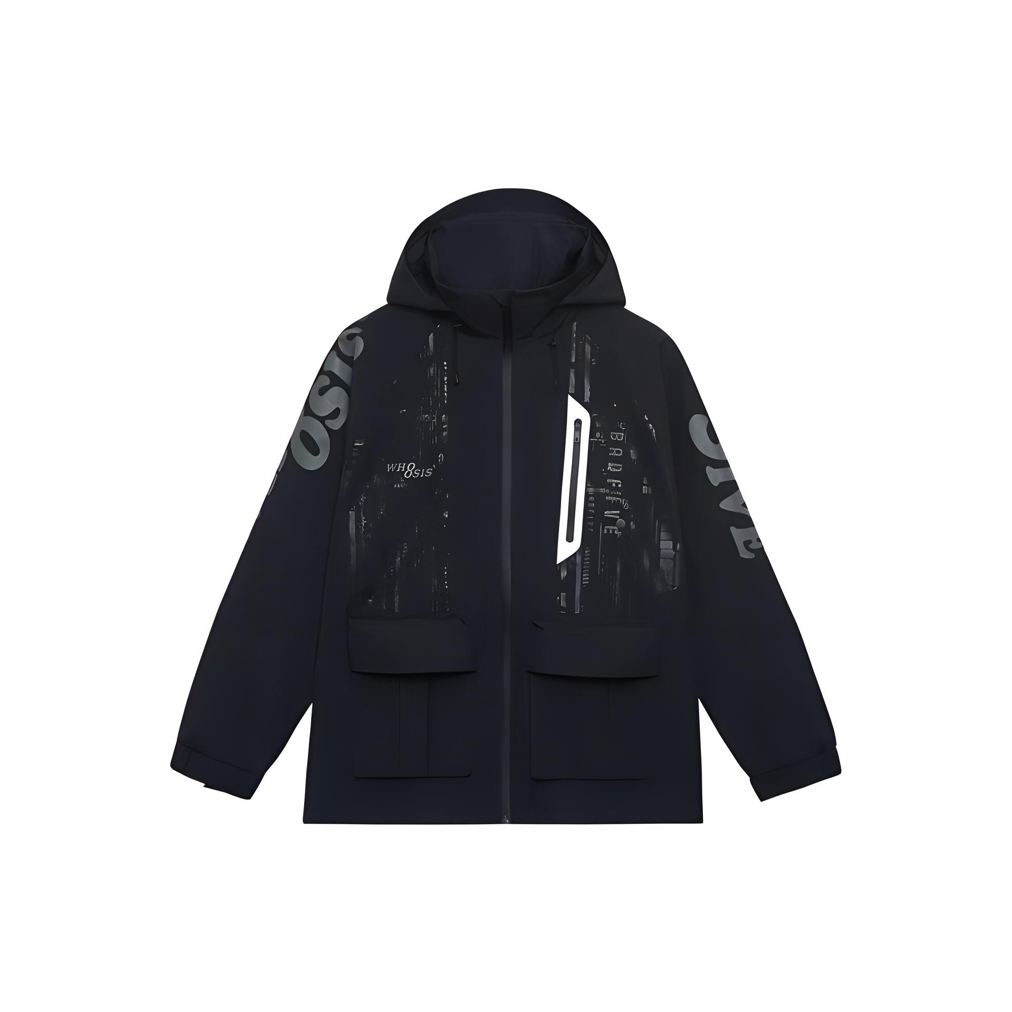 Li Ning x WHOOSIS Badfive Waterproof, Windproof, And Breathable Windbreaker Jacket Men s Black AFDSD87-1 XXL
