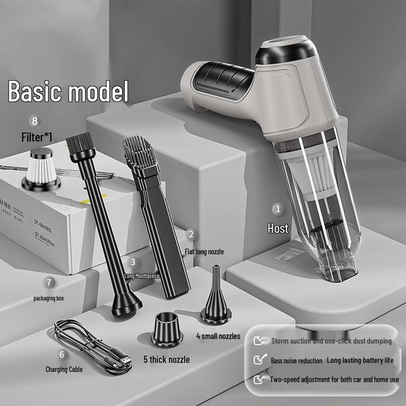 High-Power Portable Wireless Vacuum Cleaner for Car and Home