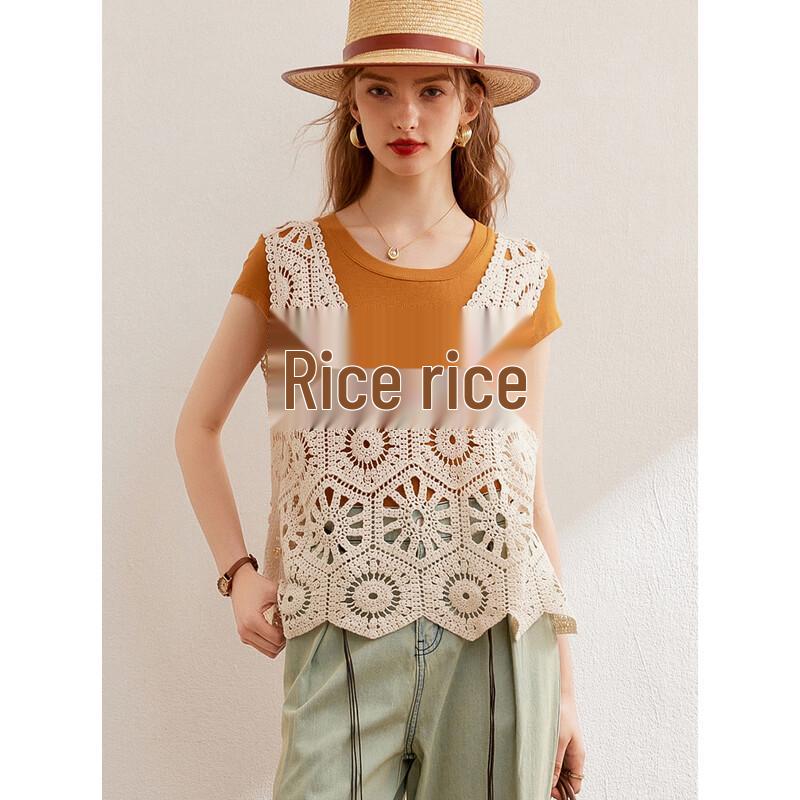 

Bailuyu Women s Lace Crochet U-Neck Sleeveless Vest Top M