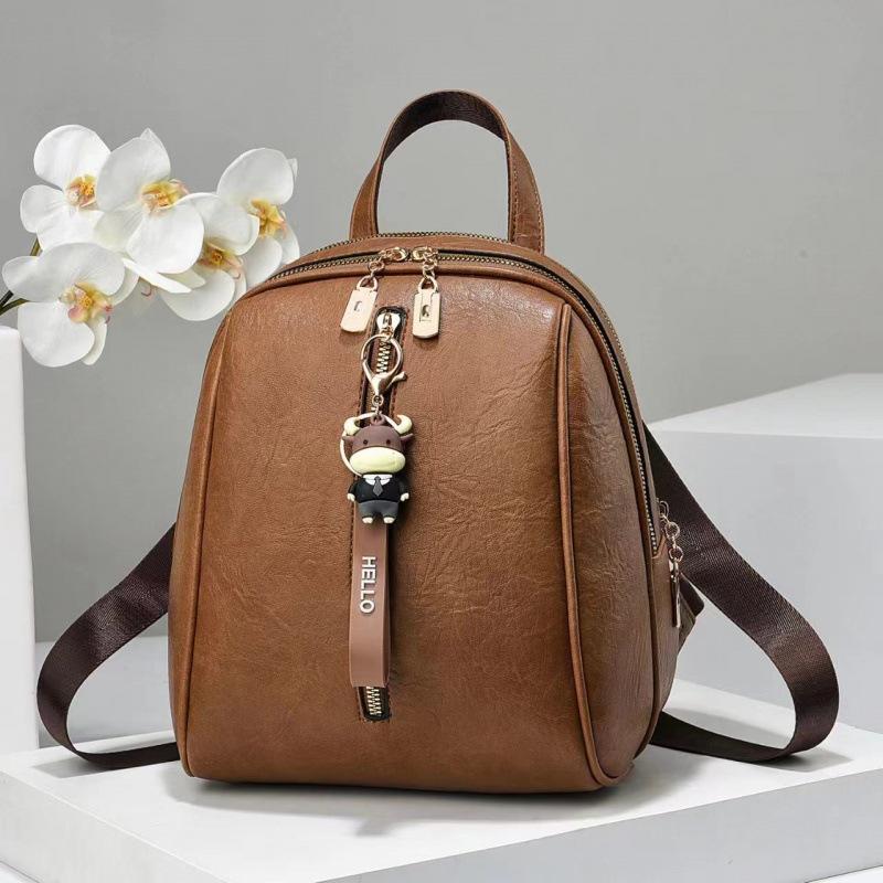 New women's shoulder soft leather travel small backpack bag school bag large capacity mother backpack bag bags