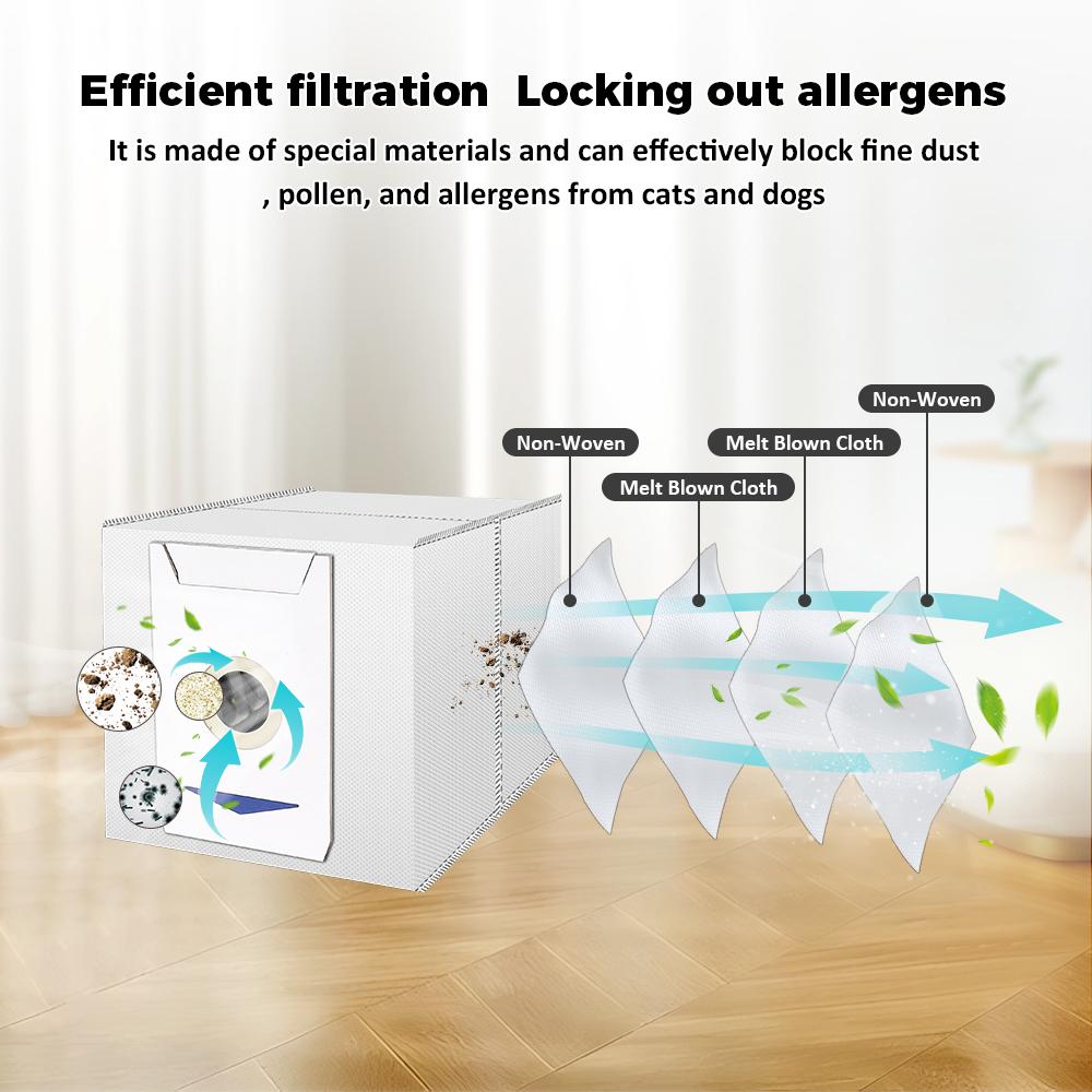 Dust Bags For ECOVACS DEEBOT T30 Omni/ T30 Pro Omni/Yeedi M12 Pro+/ T30/ T30 MAX Vacuum Cleaner With Activated Carbon Dust Bags