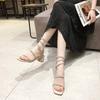 Fashion Black Roman Style Sandals for Women Designer The Best Casual Woman Shoes Summer 2025 Offers Asian Size Comfortable Vip Sandal