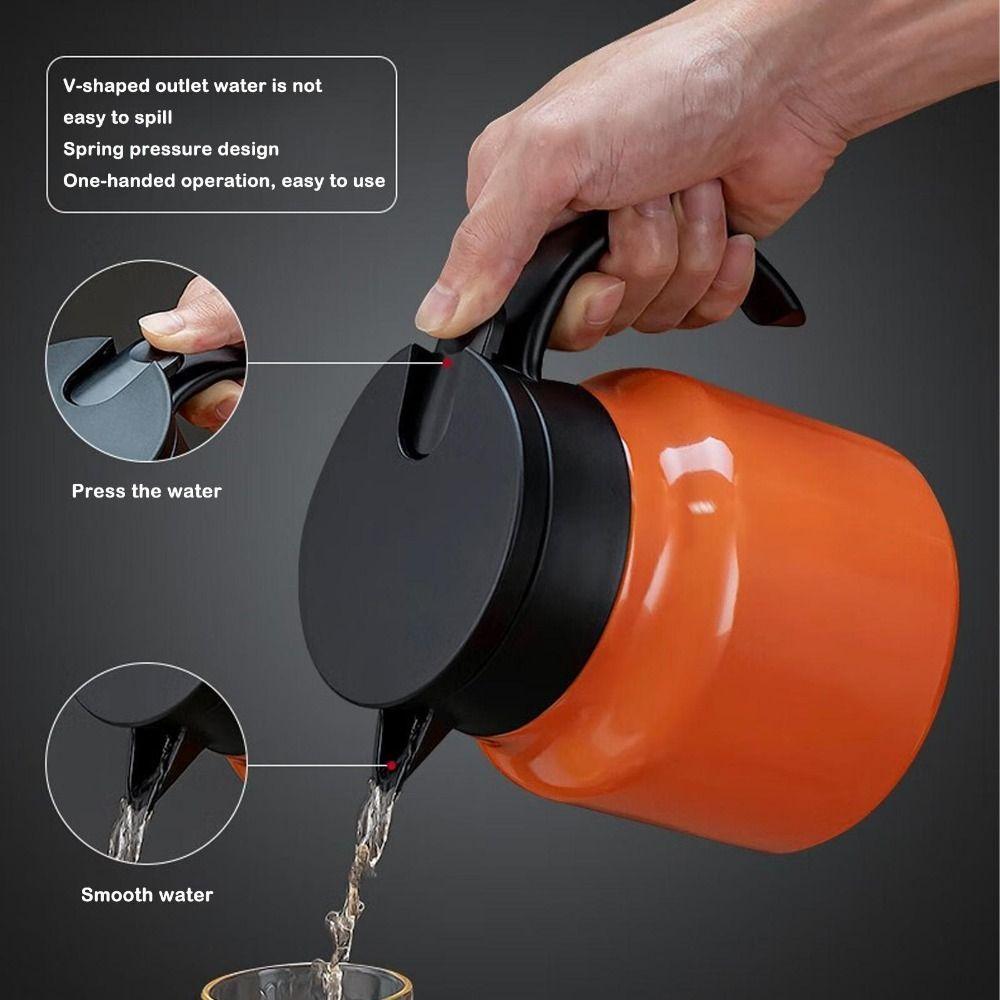 Stainless Steel Separation Teapot 1000ml Stewing Teapot Portable Coffee Pot  for Office Use