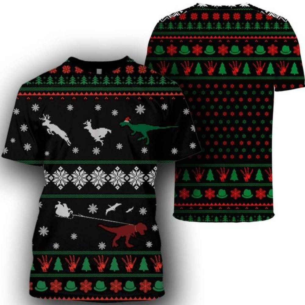 Nové Vánoční Pánské Tričko Kulatý Výstřih Cosplay dámské Oblečení 3D Potisk Ležérní Krátký Rukáv Trička Oversized Hip Hop Streetwear