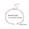1pc Heart Shape Natural Stone Beaded Bracelet Stainless Steel Adjustable Chain Bracelet Retro Daily Wear Jewelry for Women Gifts