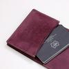 Matt Classic Pueblo Cowhide Engraved Card Holder Purple