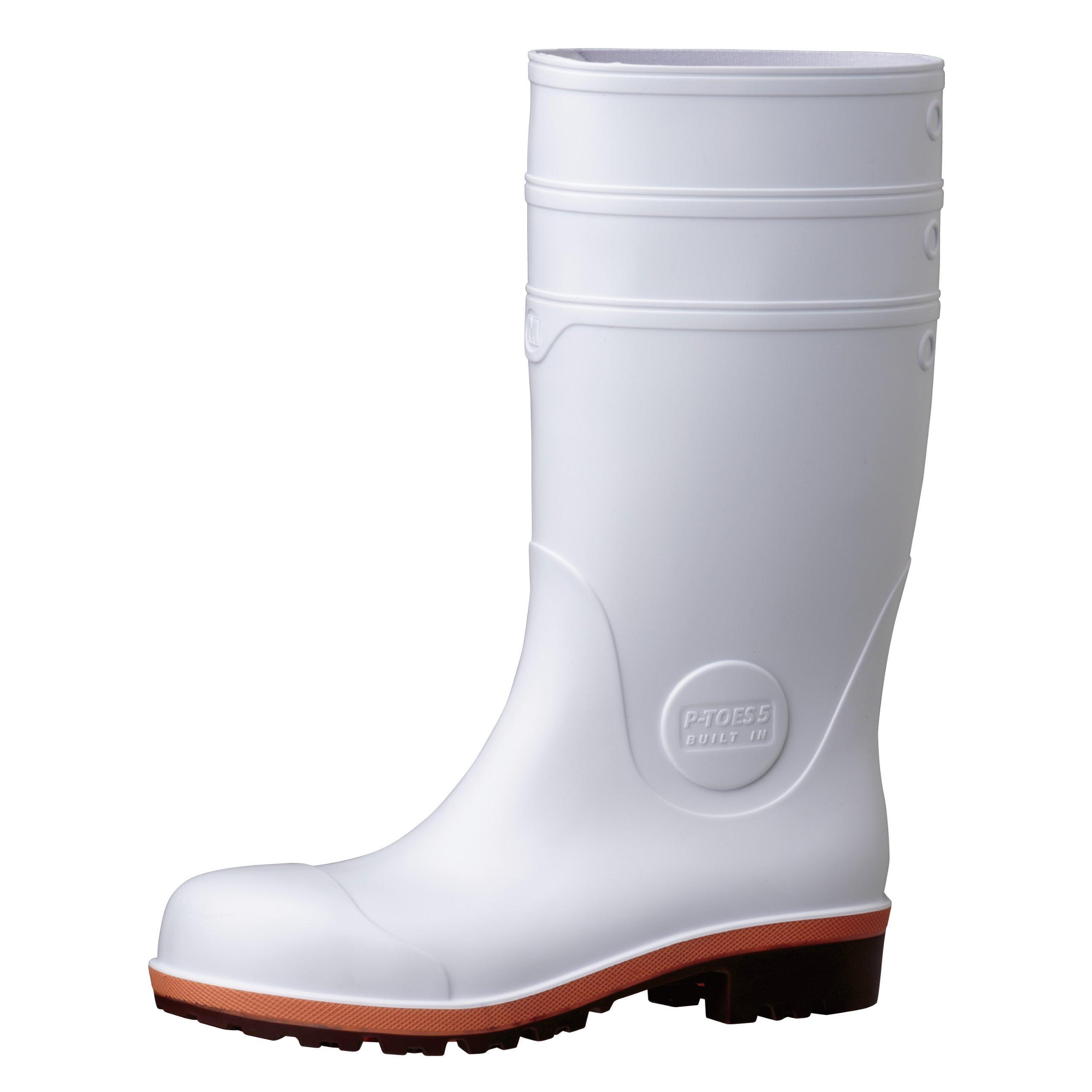 

Protect Toes 5 Safety Shoes JIS Standard Boots Regular Work with Toe Cap Oil and Chemical Resistant PW1000 Super White cm [Midori Anzen] 27.0 білий