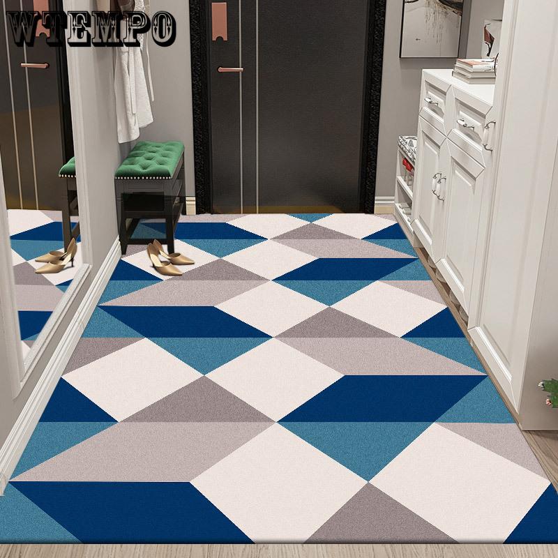 Retro Geometric Style Living Room Carpet Modern Minimalist Bedroom Bedside Carpet